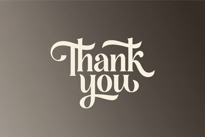 Thank You Calligraphy Text