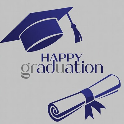 Happy Graduation Cap and Diploma