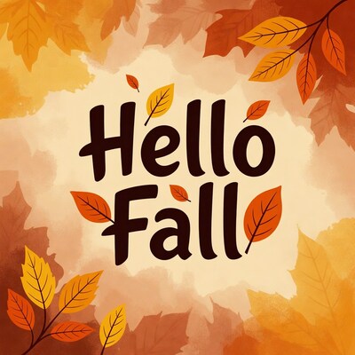 Hello Fall Autumn Leaves