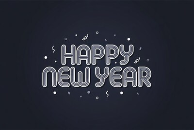 Happy New Year Text Design