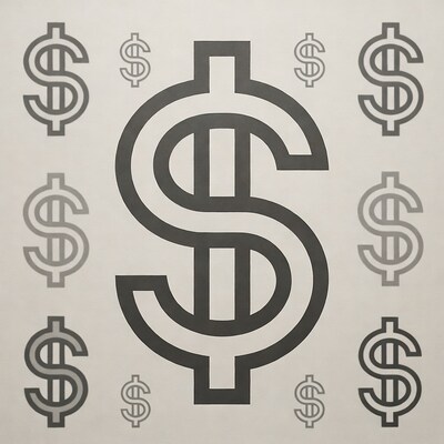 Large dollar sign with smaller symbols