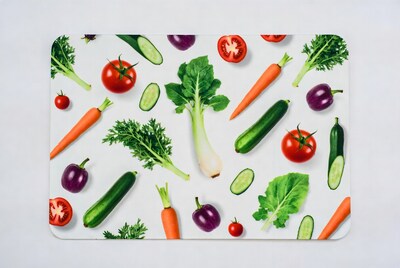 Fresh vegetables on white background