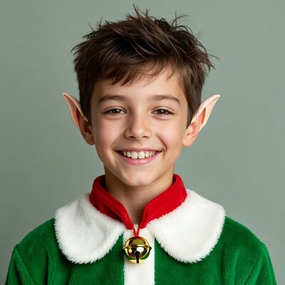 Boy in elf costume