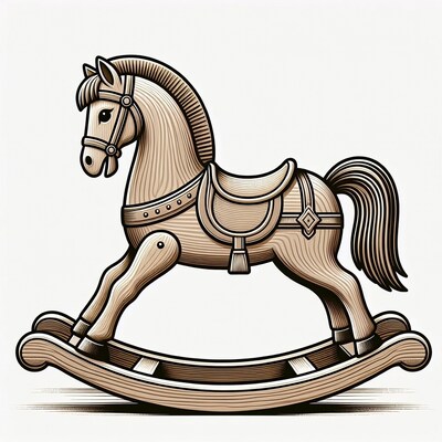 Wooden rocking horse toy