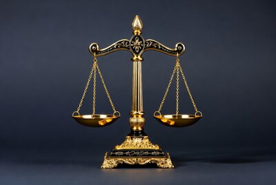 Golden scales of justice
