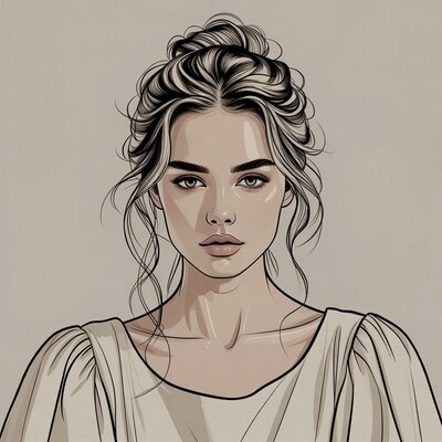 Woman with hair in updo