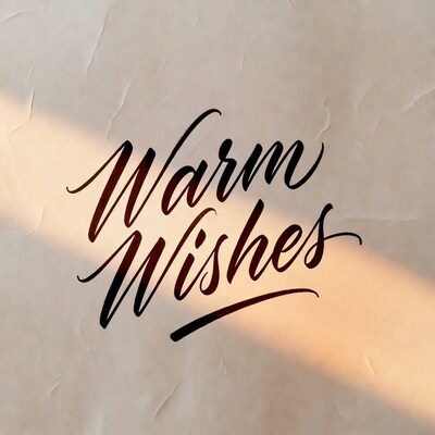 Warm Wishes Calligraphy