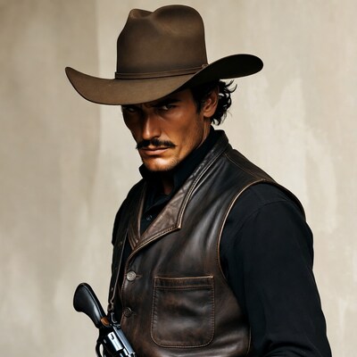 Cowboy with revolver