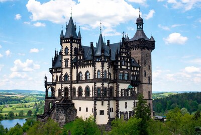 Castle on Hill with Towers