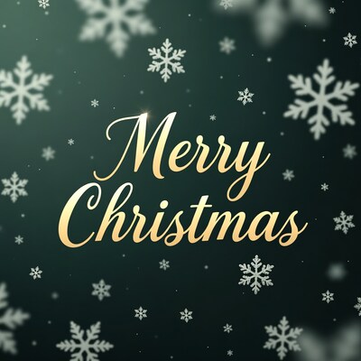 Merry Christmas Gold Text