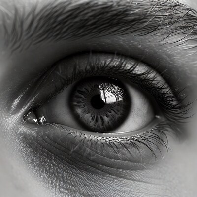 Close up of human eye