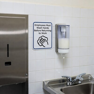 Hand Washing Sign in Restroom