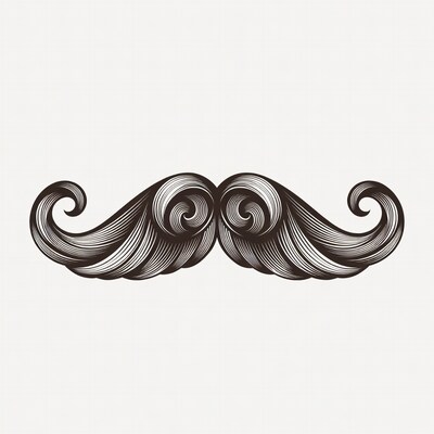 Vintage mustache illustration