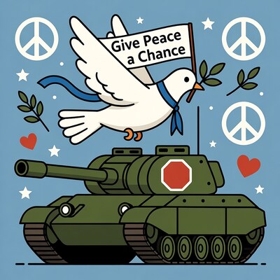 Dove with Peace Sign on Tank