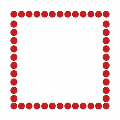 Red dots forming square border