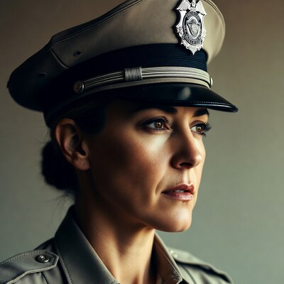 Female Police Officer Close Up