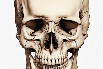 Human Skull Close Up