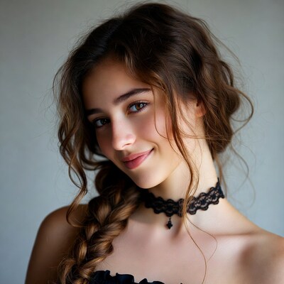 Young woman with braided hair