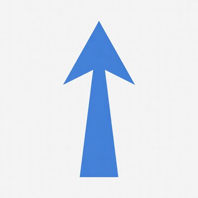 Blue arrow pointing up