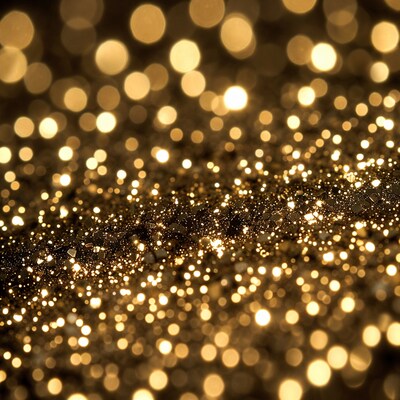Golden glitter bokeh background