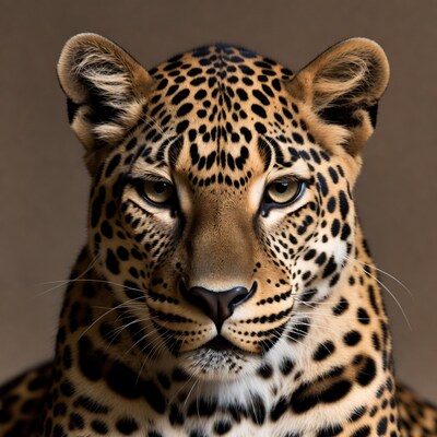 Leopard close up face