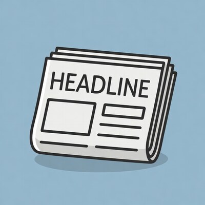 Newspaper with headline