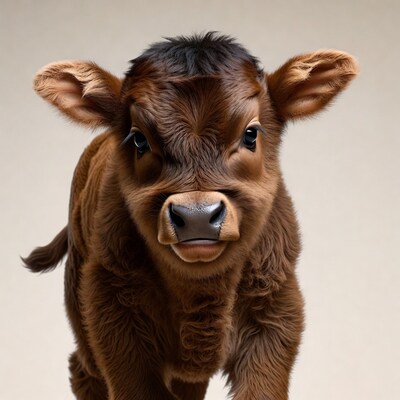 Cute Brown Calf Close Up