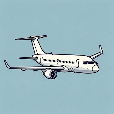 White airplane flying in sky