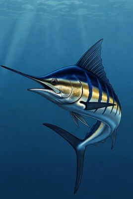 Marlin swimming in ocean