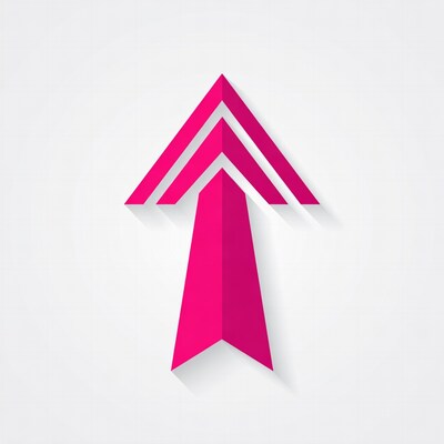 Pink arrow pointing up