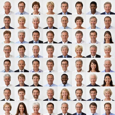 Diverse group of professionals headshots