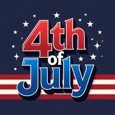 4th of July Text Design