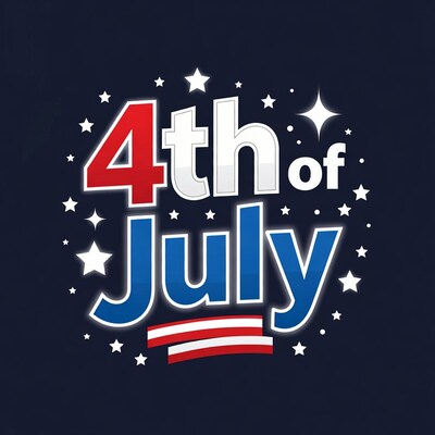 4th of July Text Design