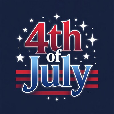 4th of July Text Design