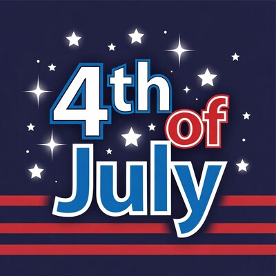 4th of July Text Design