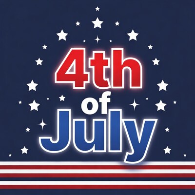 4th of July Text Design