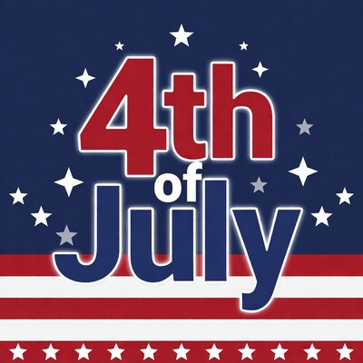 4th of July Text Design