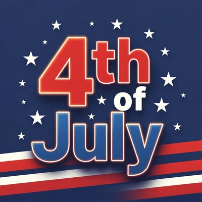 4th of July Text Design