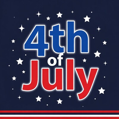 4th of July Text Design