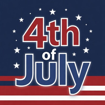 4th of July Text Design