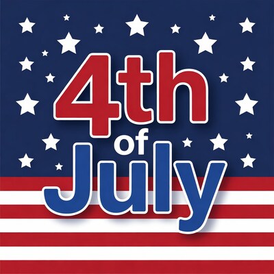 4th of July Text Design