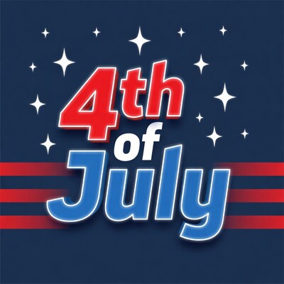 4th of July Text Design