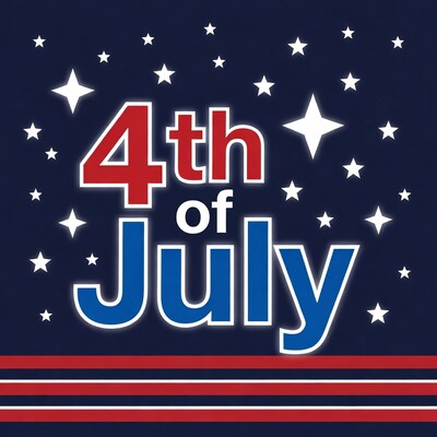 4th of July Text Design