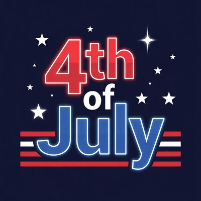 4th of July Text Design