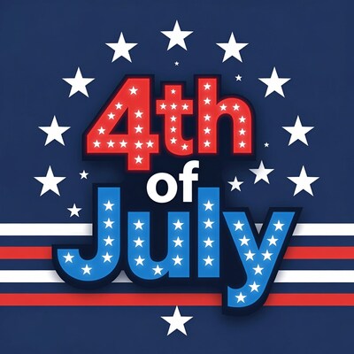 4th of July Text Design