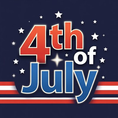 4th of July Text Design