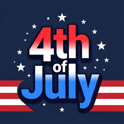 4th of July Text Design