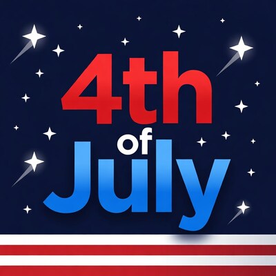 4th of July Text Design