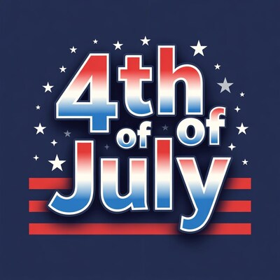 4th of July Text Design