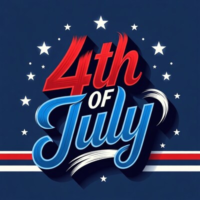 4th of July Text Design